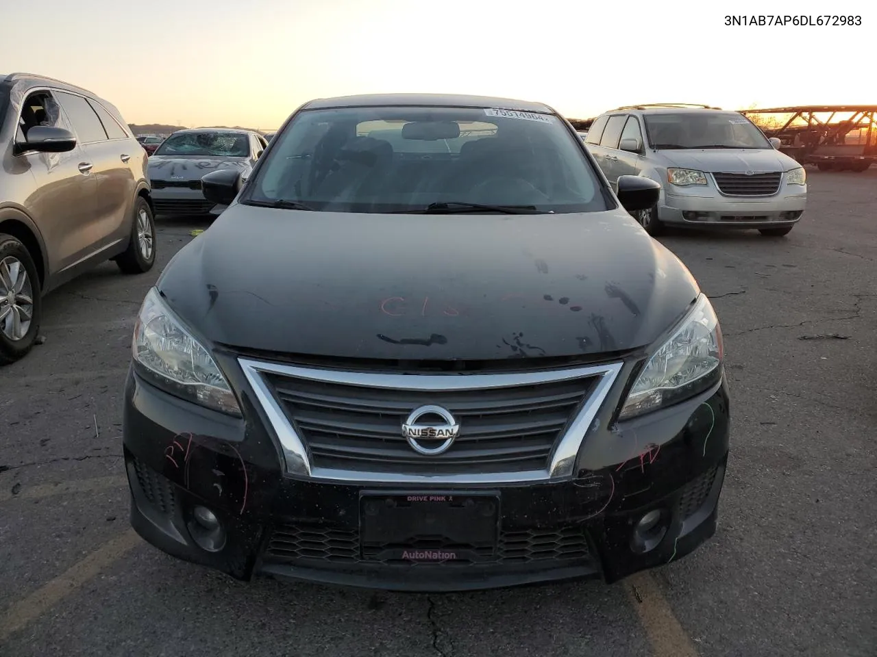 2013 Nissan Sentra S VIN: 3N1AB7AP6DL672983 Lot: 75514964