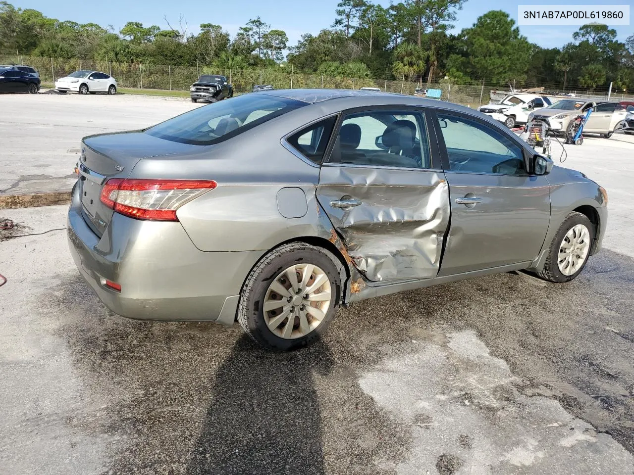 2013 Nissan Sentra S VIN: 3N1AB7AP0DL619860 Lot: 75824714