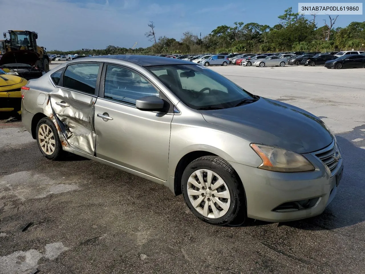 2013 Nissan Sentra S VIN: 3N1AB7AP0DL619860 Lot: 75824714