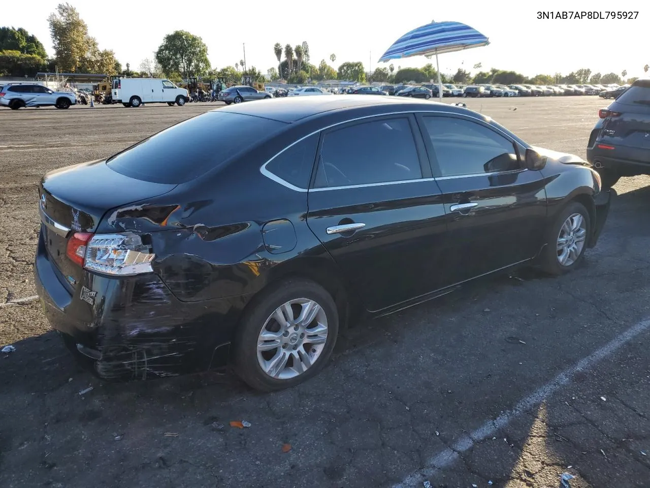 2013 Nissan Sentra S VIN: 3N1AB7AP8DL795927 Lot: 75950014