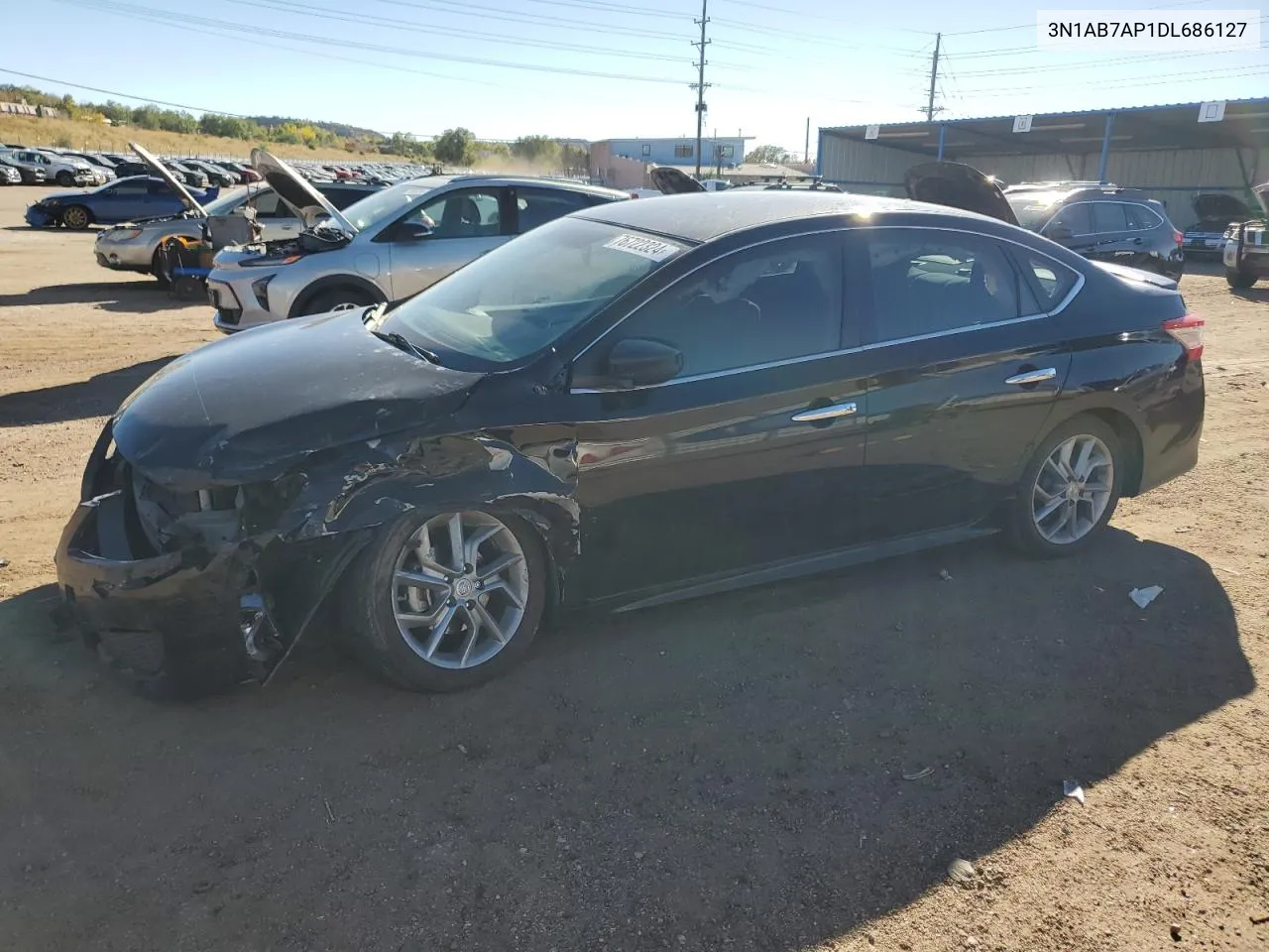 2013 Nissan Sentra S VIN: 3N1AB7AP1DL686127 Lot: 76722324