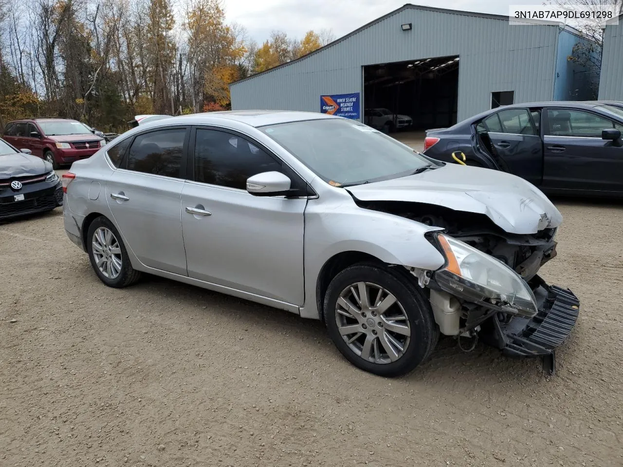 2013 Nissan Sentra S VIN: 3N1AB7AP9DL691298 Lot: 76992234