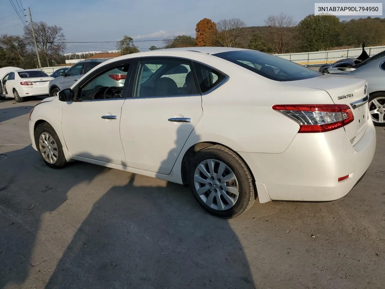 2013 Nissan Sentra S VIN: 3N1AB7AP9DL794950 Lot: 78150764