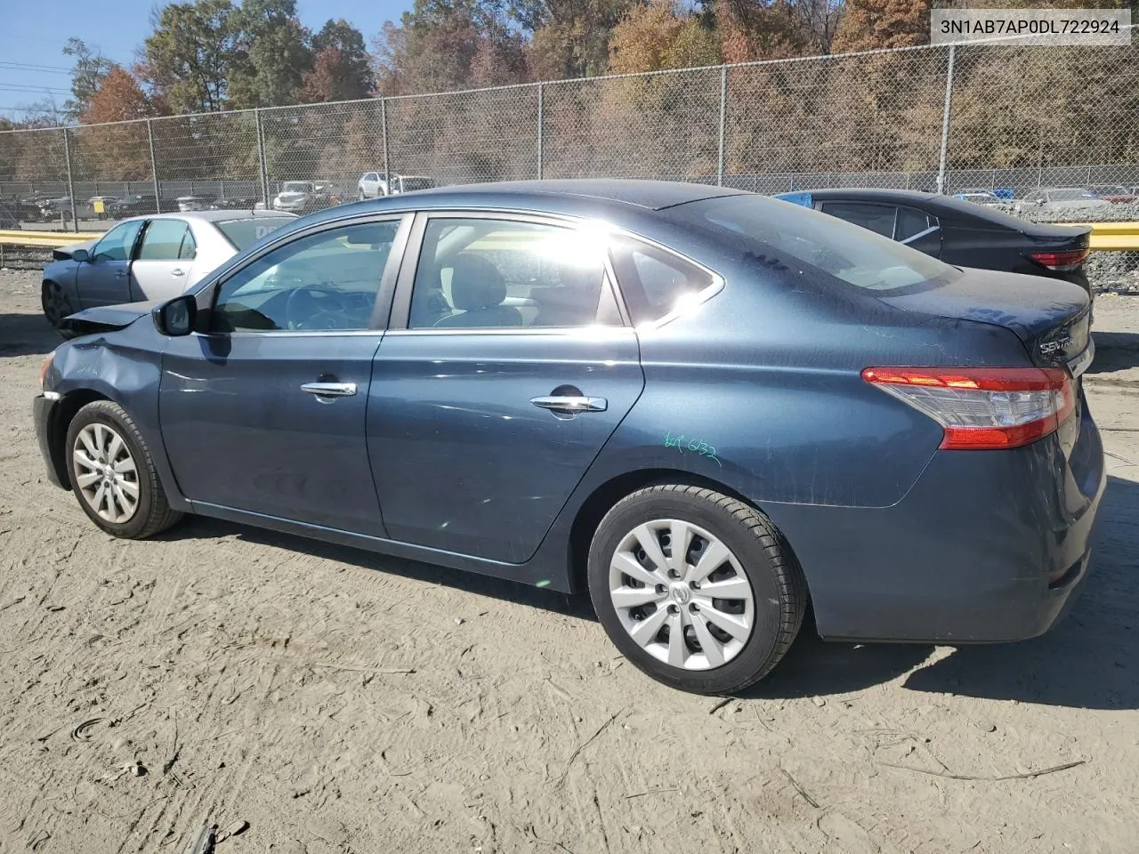 2013 Nissan Sentra S VIN: 3N1AB7AP0DL722924 Lot: 78372374