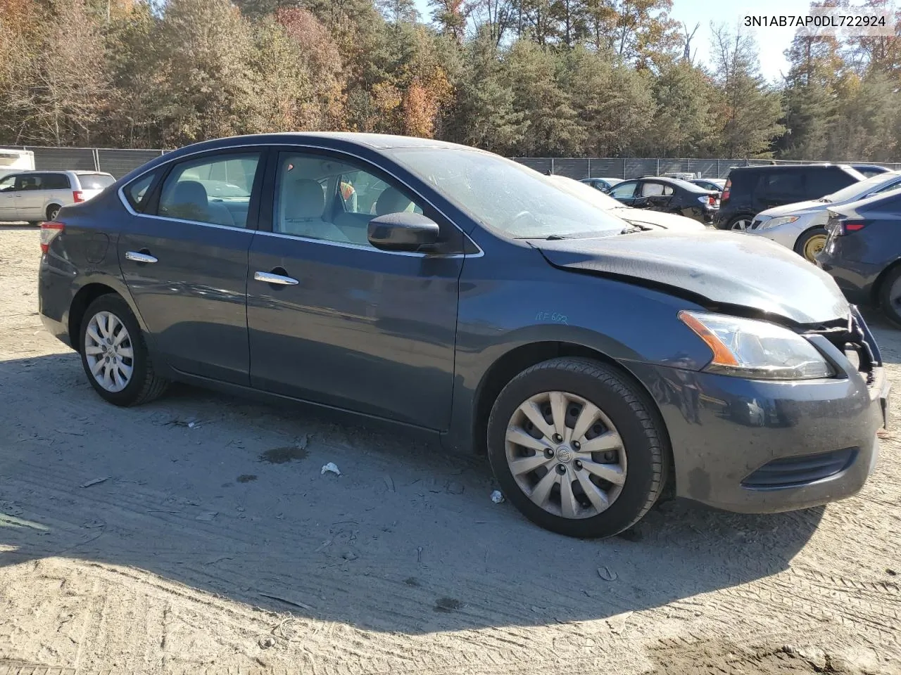 2013 Nissan Sentra S VIN: 3N1AB7AP0DL722924 Lot: 78372374