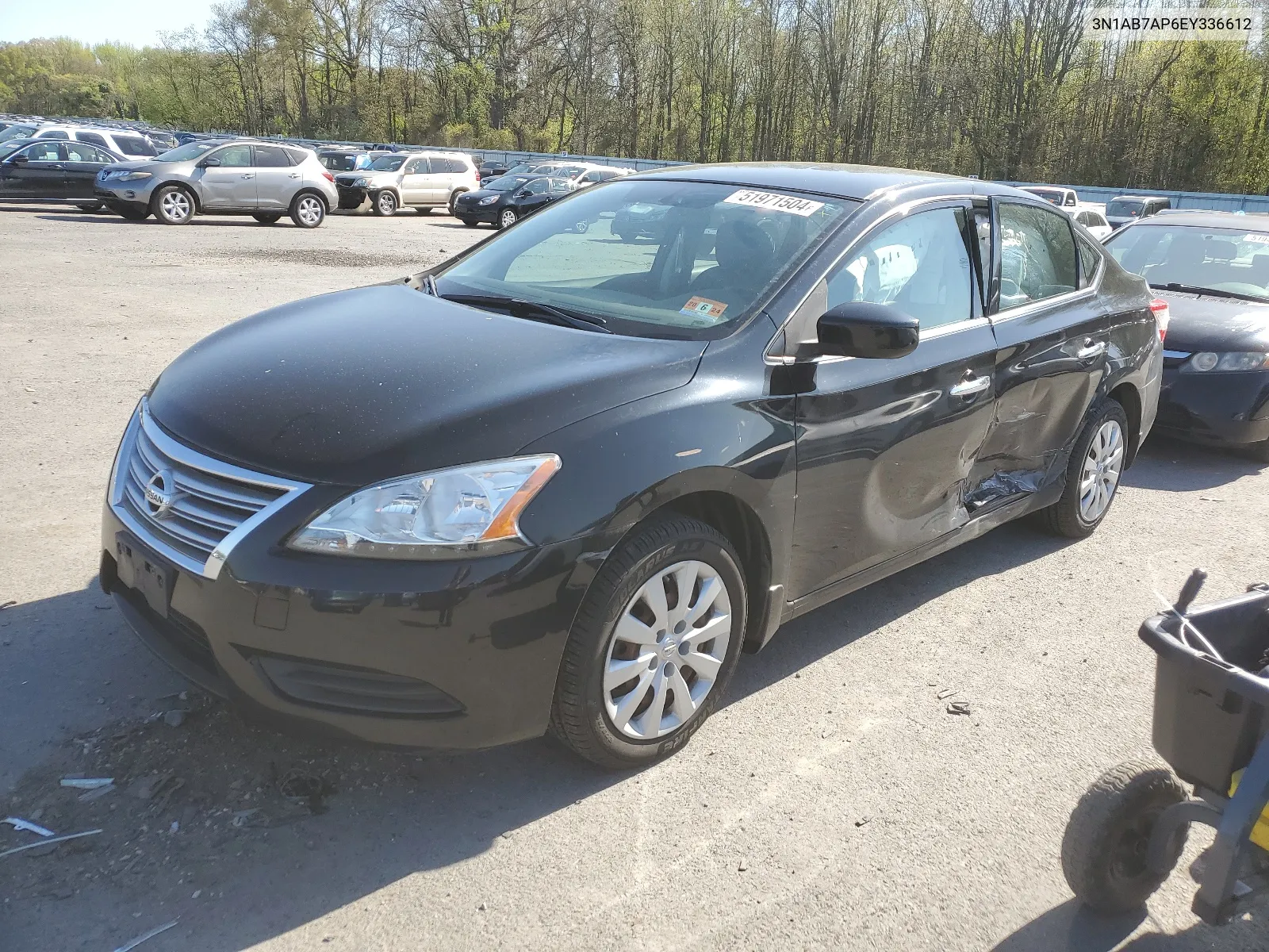 2014 Nissan Sentra S VIN: 3N1AB7AP6EY336612 Lot: 51971504