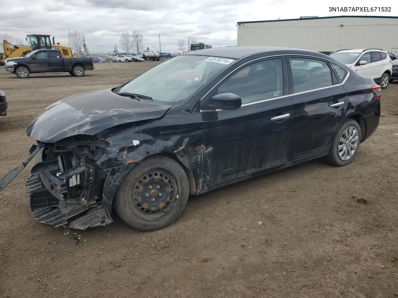 2014 Nissan Sentra S VIN: 3N1AB7APXEL671532 Lot: 52570714