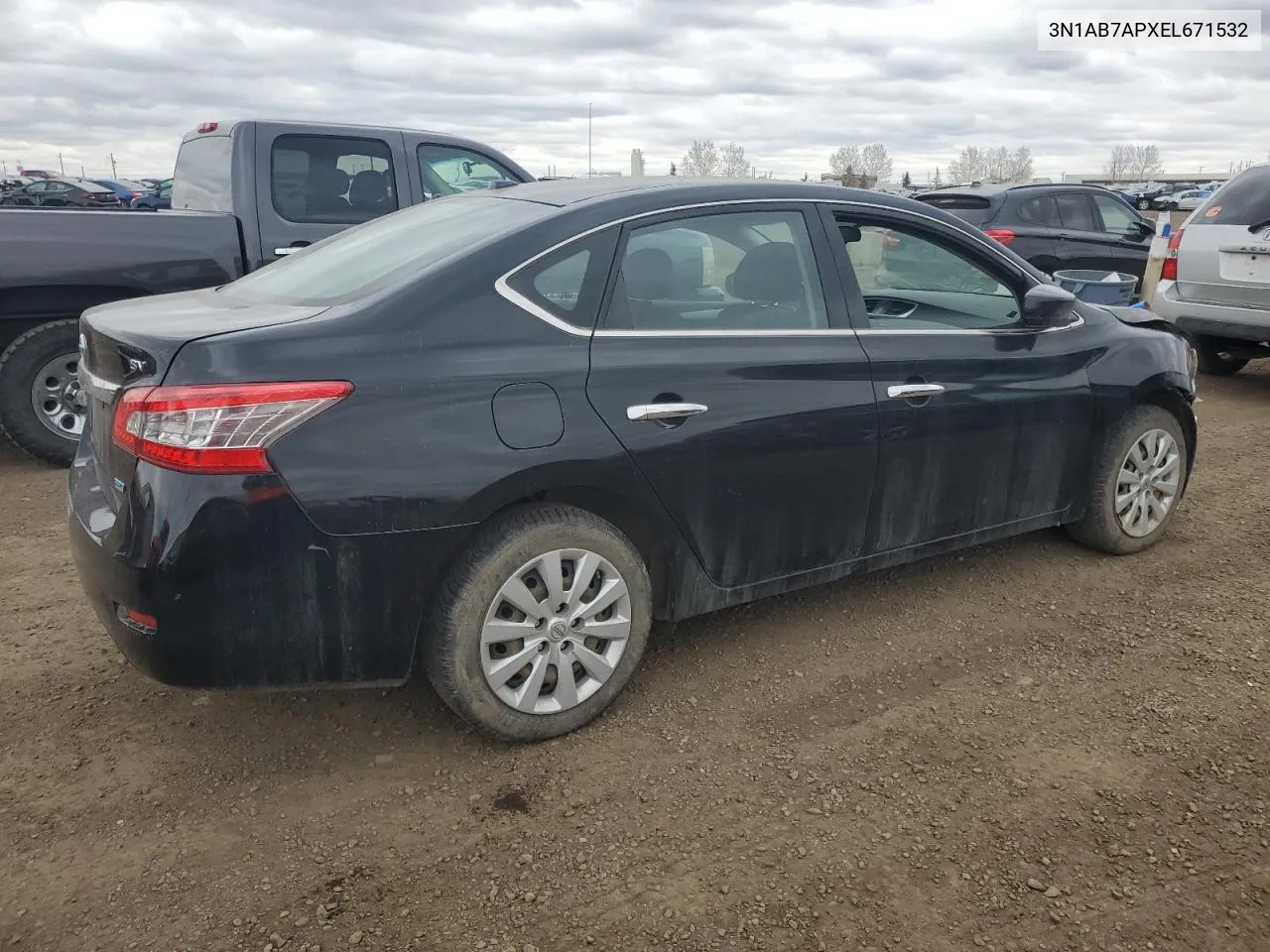 2014 Nissan Sentra S VIN: 3N1AB7APXEL671532 Lot: 52570714