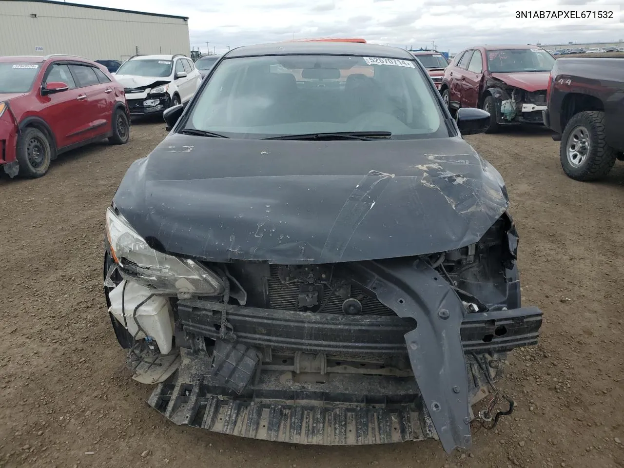 2014 Nissan Sentra S VIN: 3N1AB7APXEL671532 Lot: 52570714