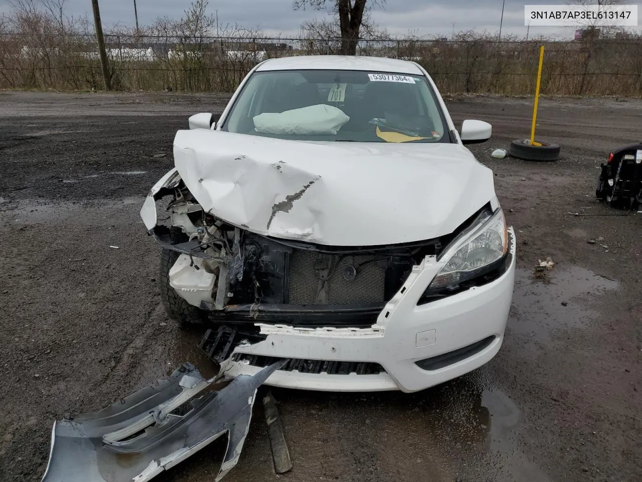 2014 Nissan Sentra S VIN: 3N1AB7AP3EL613147 Lot: 53077364