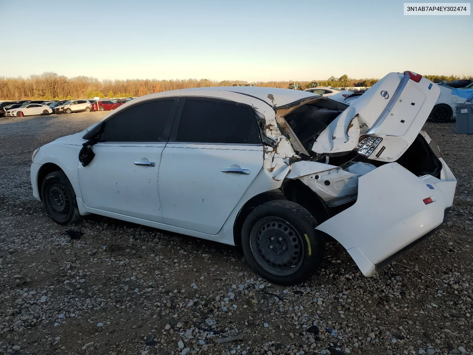 2014 Nissan Sentra S VIN: 3N1AB7AP4EY302474 Lot: 55081494