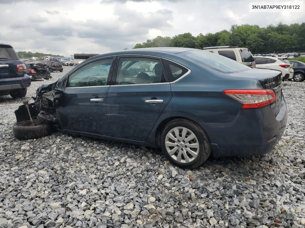 2014 Nissan Sentra S VIN: 3N1AB7AP9EY318122 Lot: 55908614