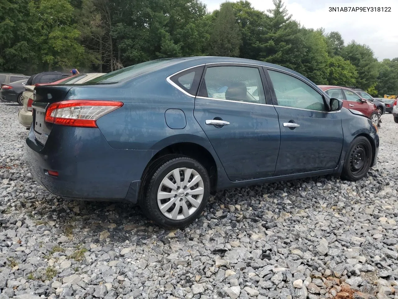 2014 Nissan Sentra S VIN: 3N1AB7AP9EY318122 Lot: 55908614