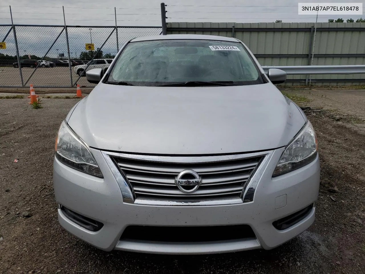 2014 Nissan Sentra S VIN: 3N1AB7AP7EL618478 Lot: 58133224