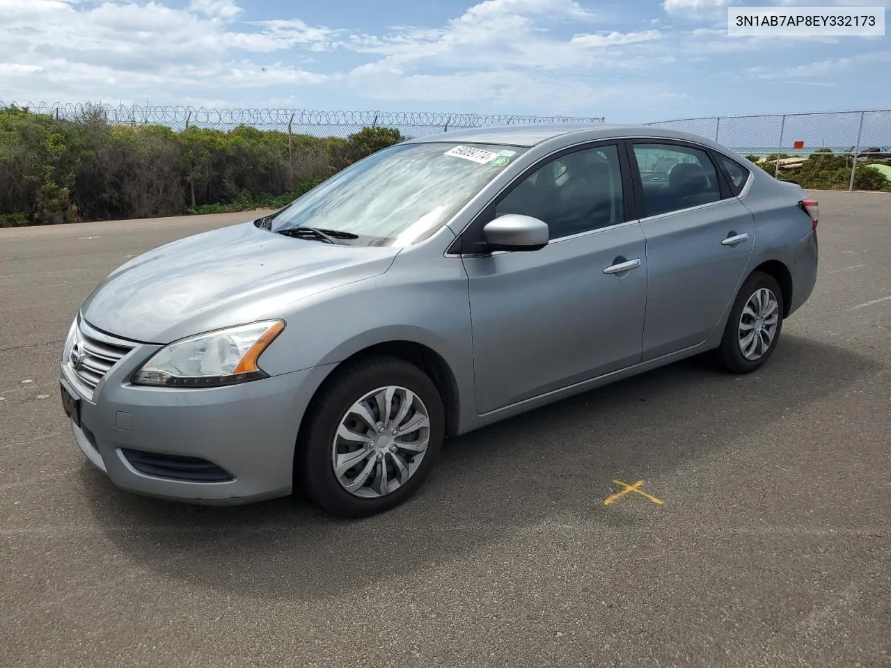 2014 Nissan Sentra S VIN: 3N1AB7AP8EY332173 Lot: 59089774