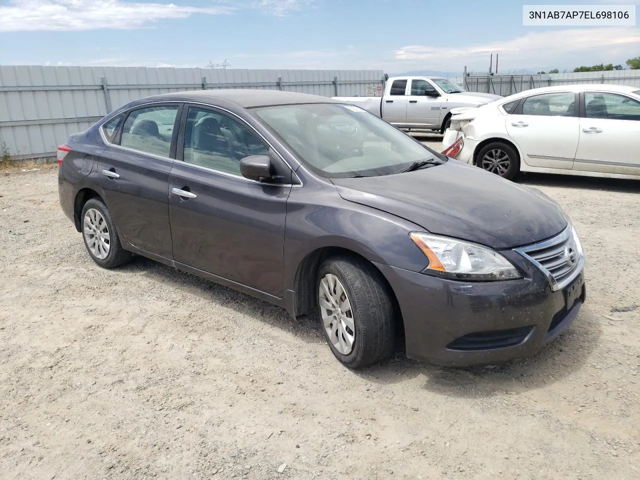 2014 Nissan Sentra S VIN: 3N1AB7AP7EL698106 Lot: 59376524