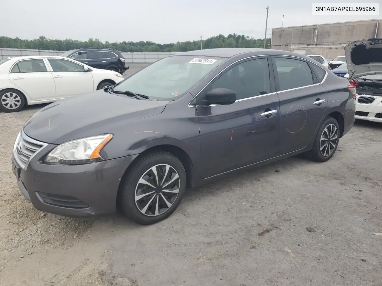 2014 Nissan Sentra S VIN: 3N1AB7AP9EL695966 Lot: 64062914