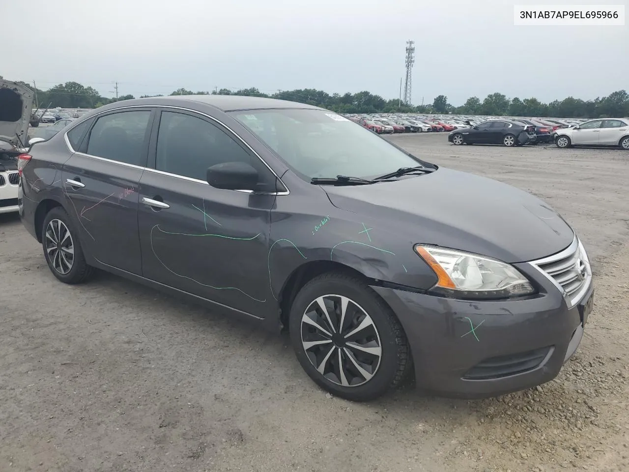 2014 Nissan Sentra S VIN: 3N1AB7AP9EL695966 Lot: 64062914