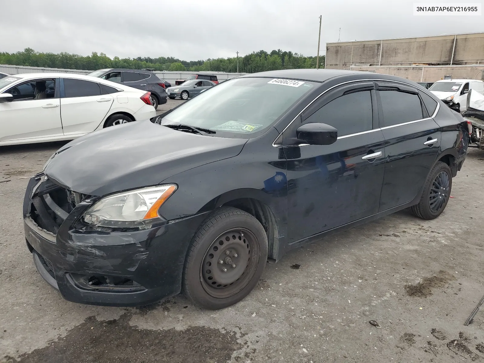 2014 Nissan Sentra S VIN: 3N1AB7AP6EY216955 Lot: 64606274