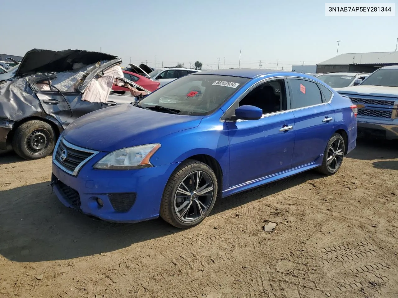 2014 Nissan Sentra S VIN: 3N1AB7AP5EY281344 Lot: 65028984