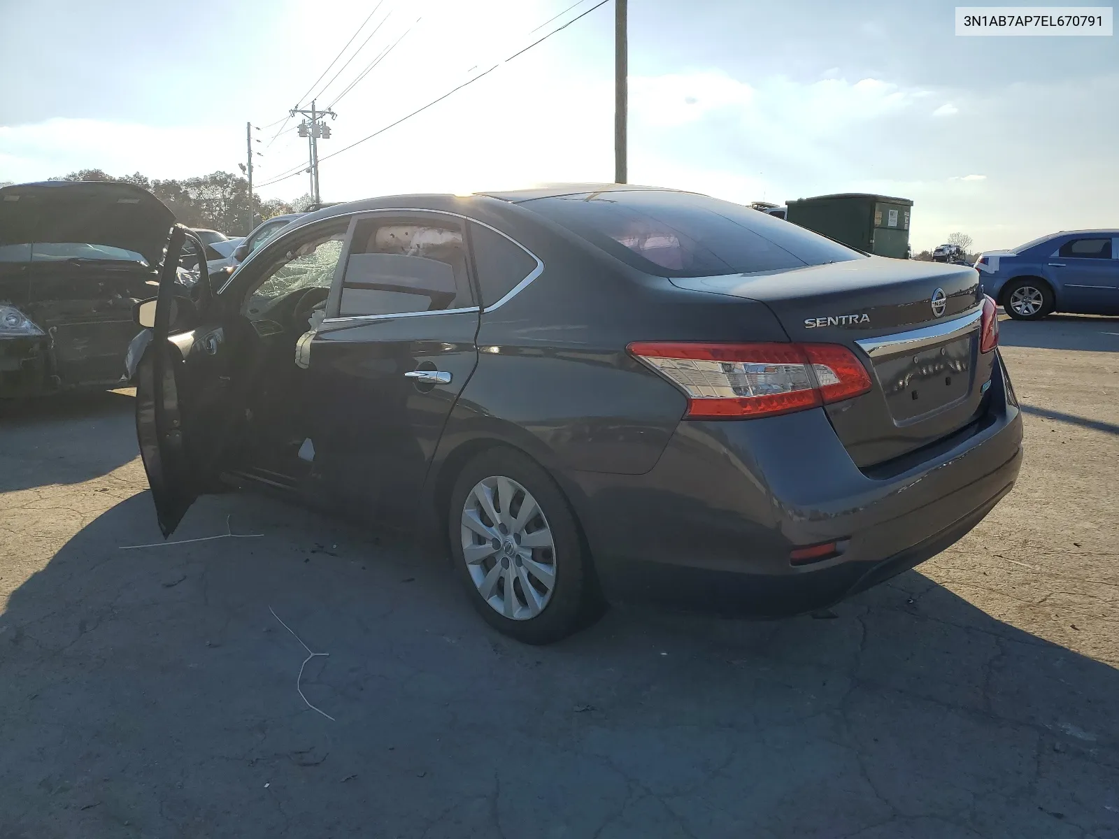 2014 Nissan Sentra S VIN: 3N1AB7AP7EL670791 Lot: 65244274