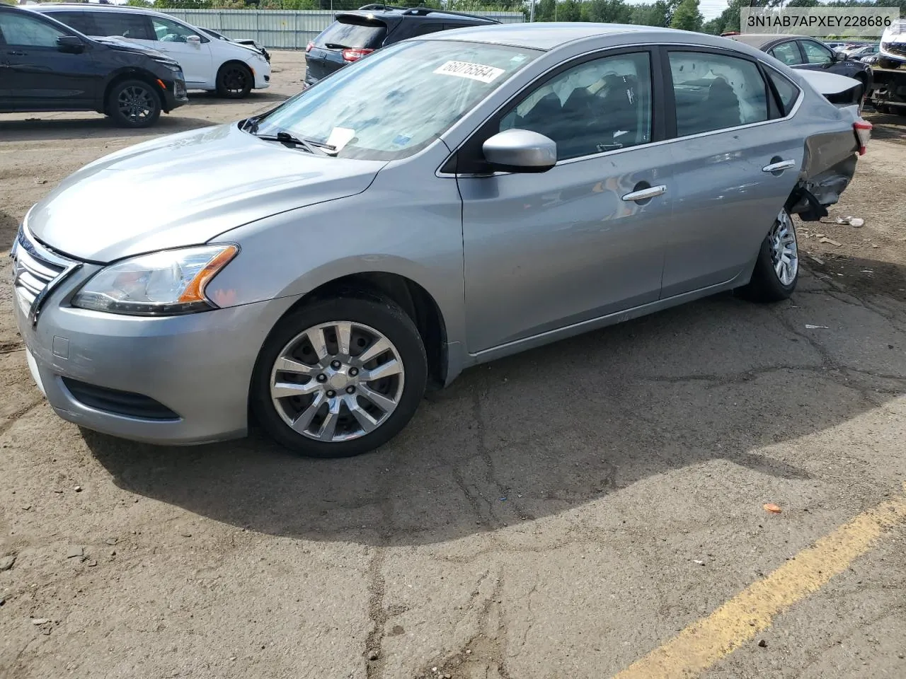 2014 Nissan Sentra S VIN: 3N1AB7APXEY228686 Lot: 66076564