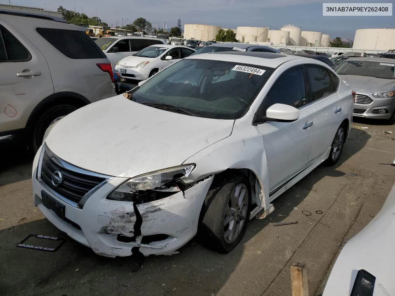 2014 Nissan Sentra S VIN: 3N1AB7AP9EY262408 Lot: 66322494