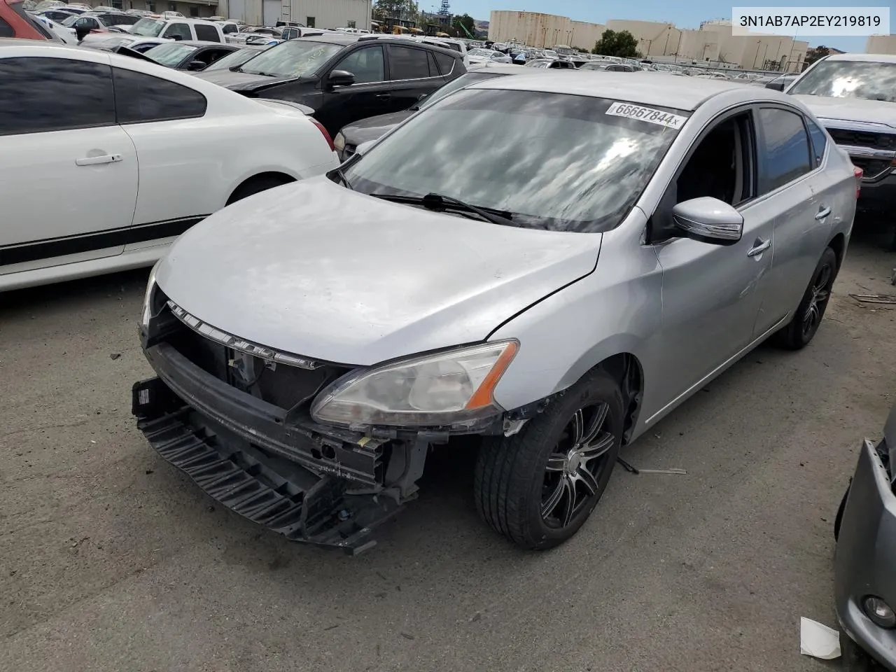 2014 Nissan Sentra S VIN: 3N1AB7AP2EY219819 Lot: 66667844