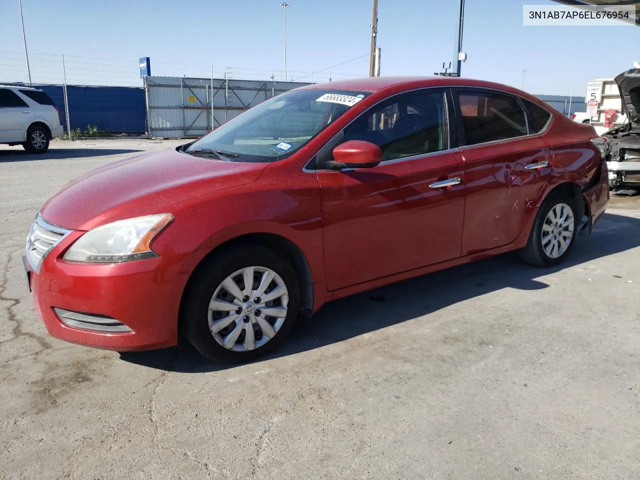 2014 Nissan Sentra S VIN: 3N1AB7AP6EL676954 Lot: 66683324