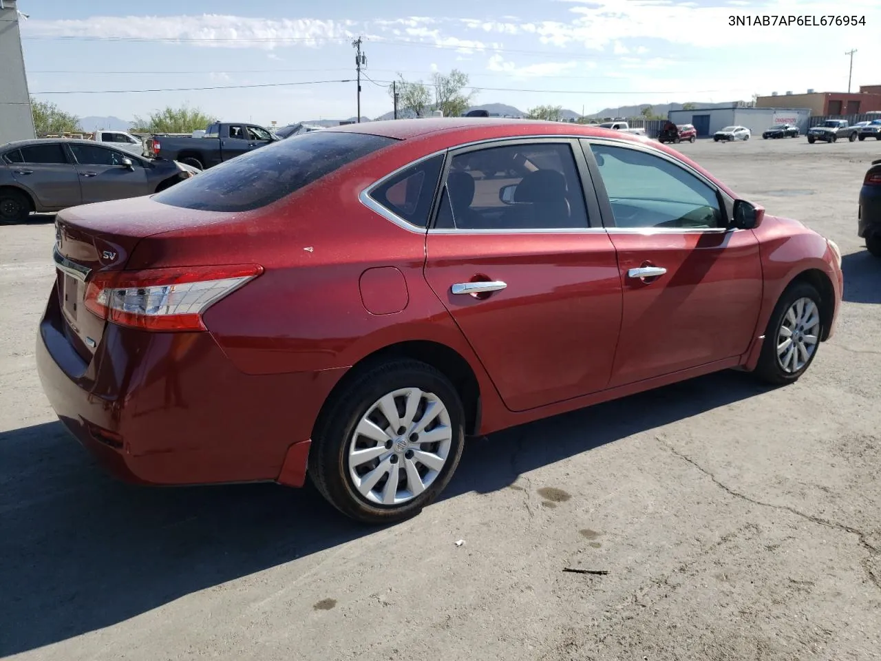 2014 Nissan Sentra S VIN: 3N1AB7AP6EL676954 Lot: 66683324