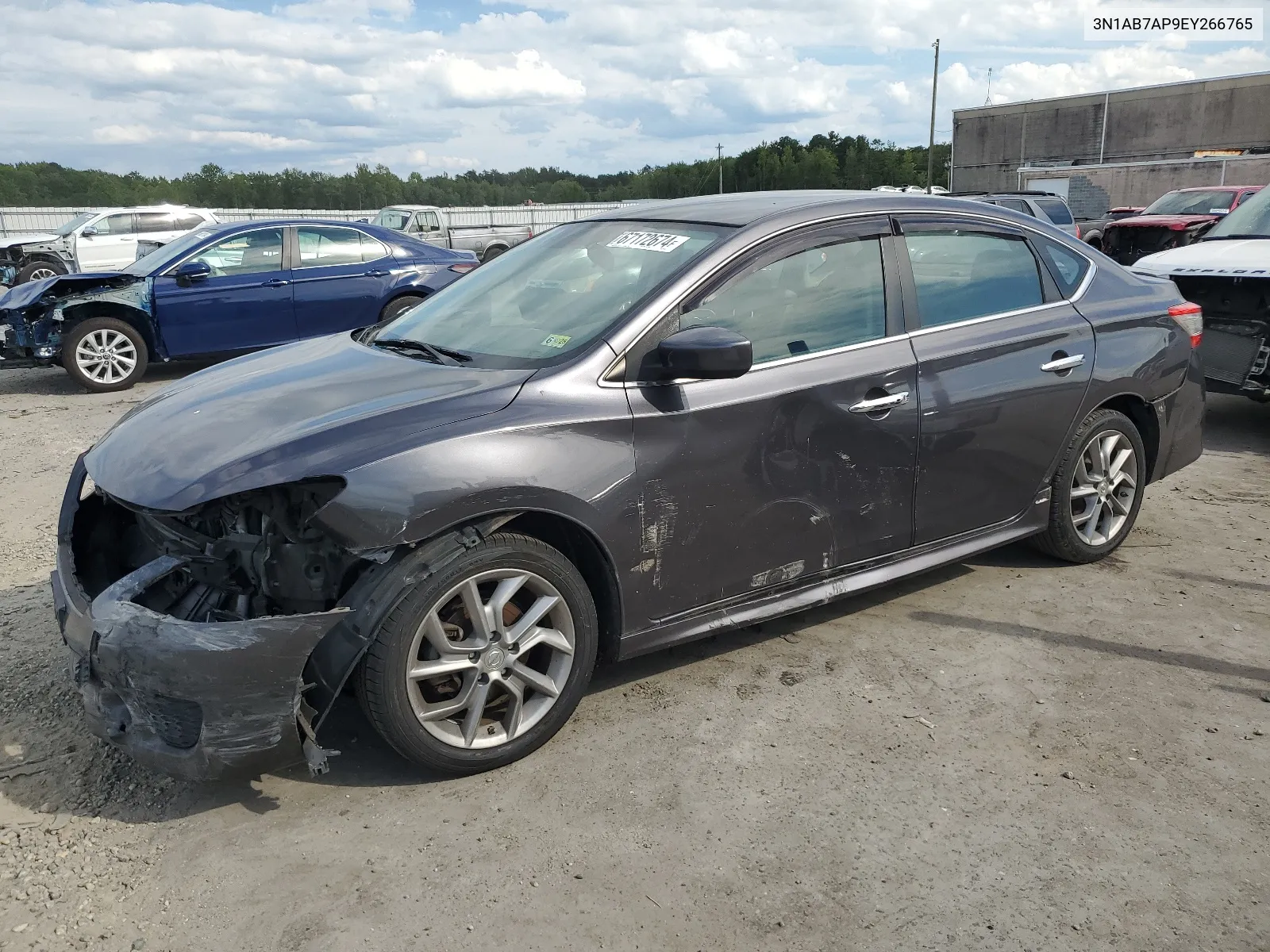 2014 Nissan Sentra S VIN: 3N1AB7AP9EY266765 Lot: 67172674