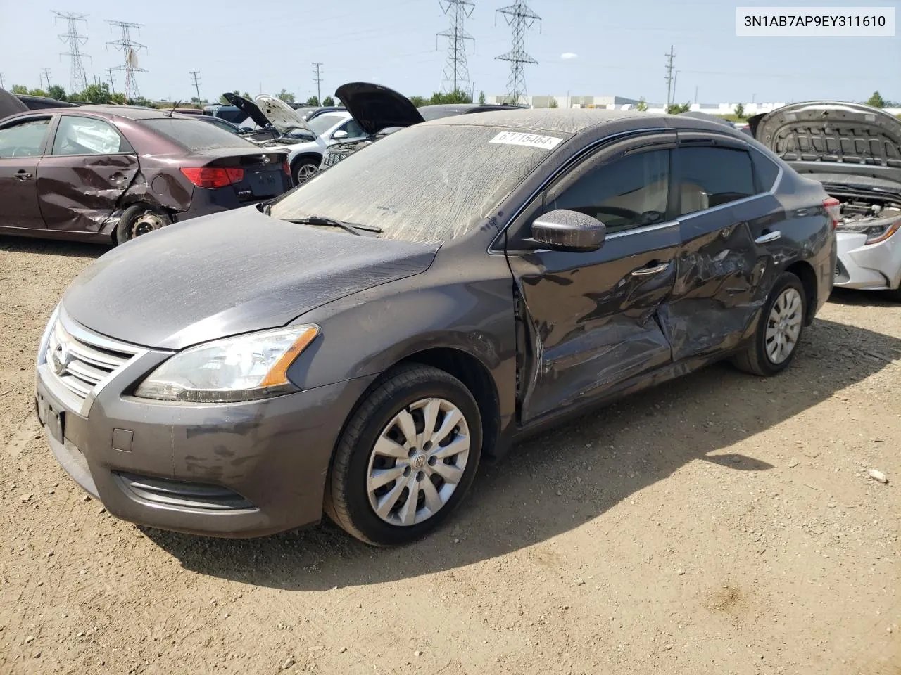 2014 Nissan Sentra S VIN: 3N1AB7AP9EY311610 Lot: 67715464