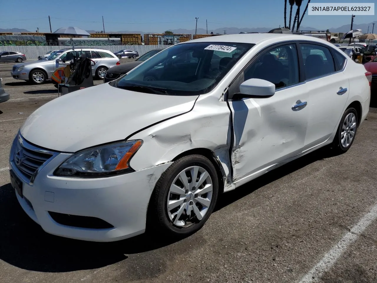 2014 Nissan Sentra S VIN: 3N1AB7AP0EL623327 Lot: 67778424