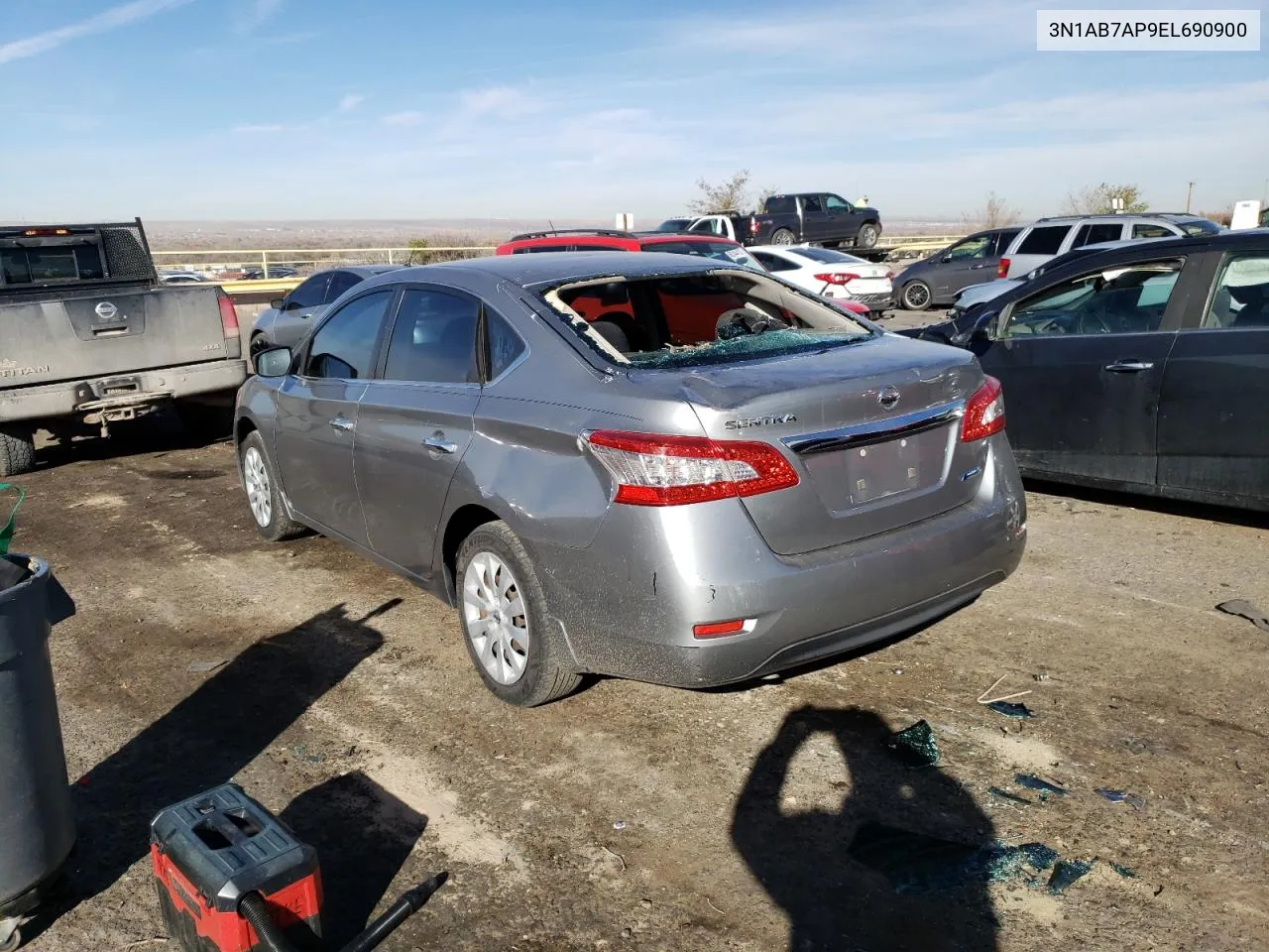 3N1AB7AP9EL690900 2014 Nissan Sentra S