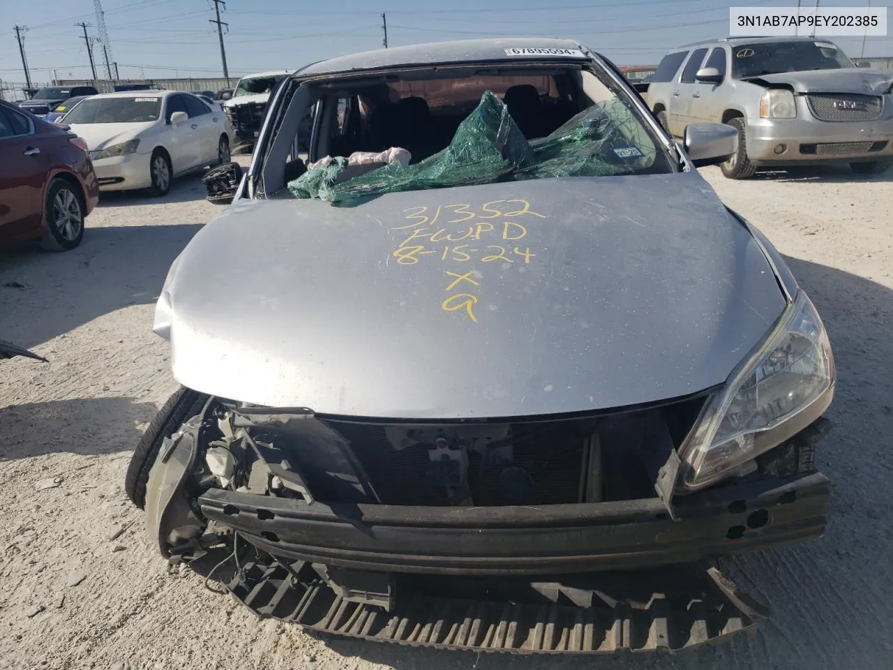 2014 Nissan Sentra S VIN: 3N1AB7AP9EY202385 Lot: 67895594