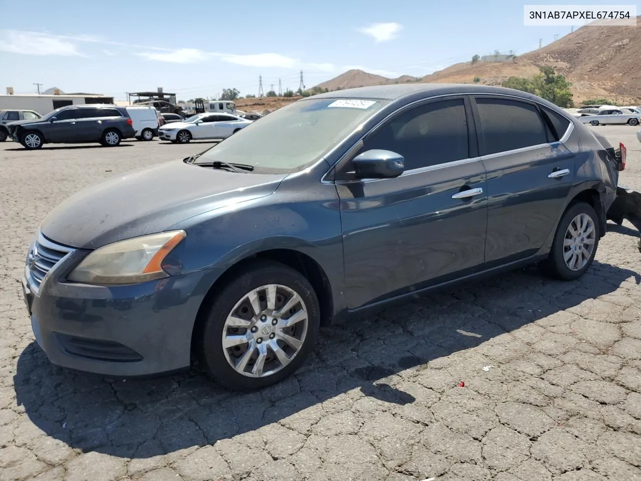 2014 Nissan Sentra S VIN: 3N1AB7APXEL674754 Lot: 67944084