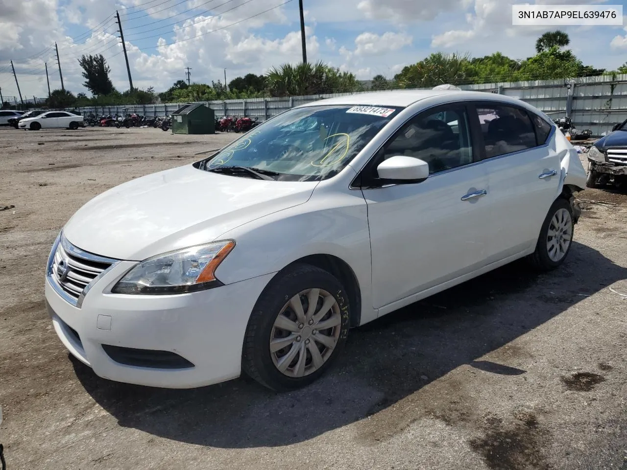 2014 Nissan Sentra S VIN: 3N1AB7AP9EL639476 Lot: 67997384