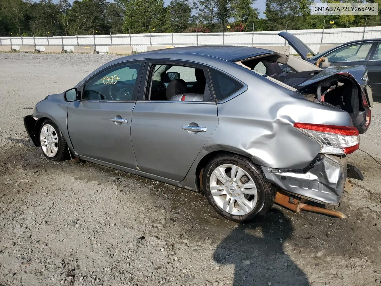 2014 Nissan Sentra S VIN: 3N1AB7AP2EY265490 Lot: 68461774