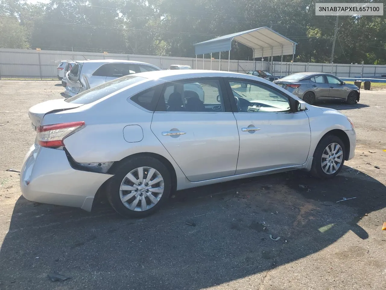 2014 Nissan Sentra S VIN: 3N1AB7APXEL657100 Lot: 68639214