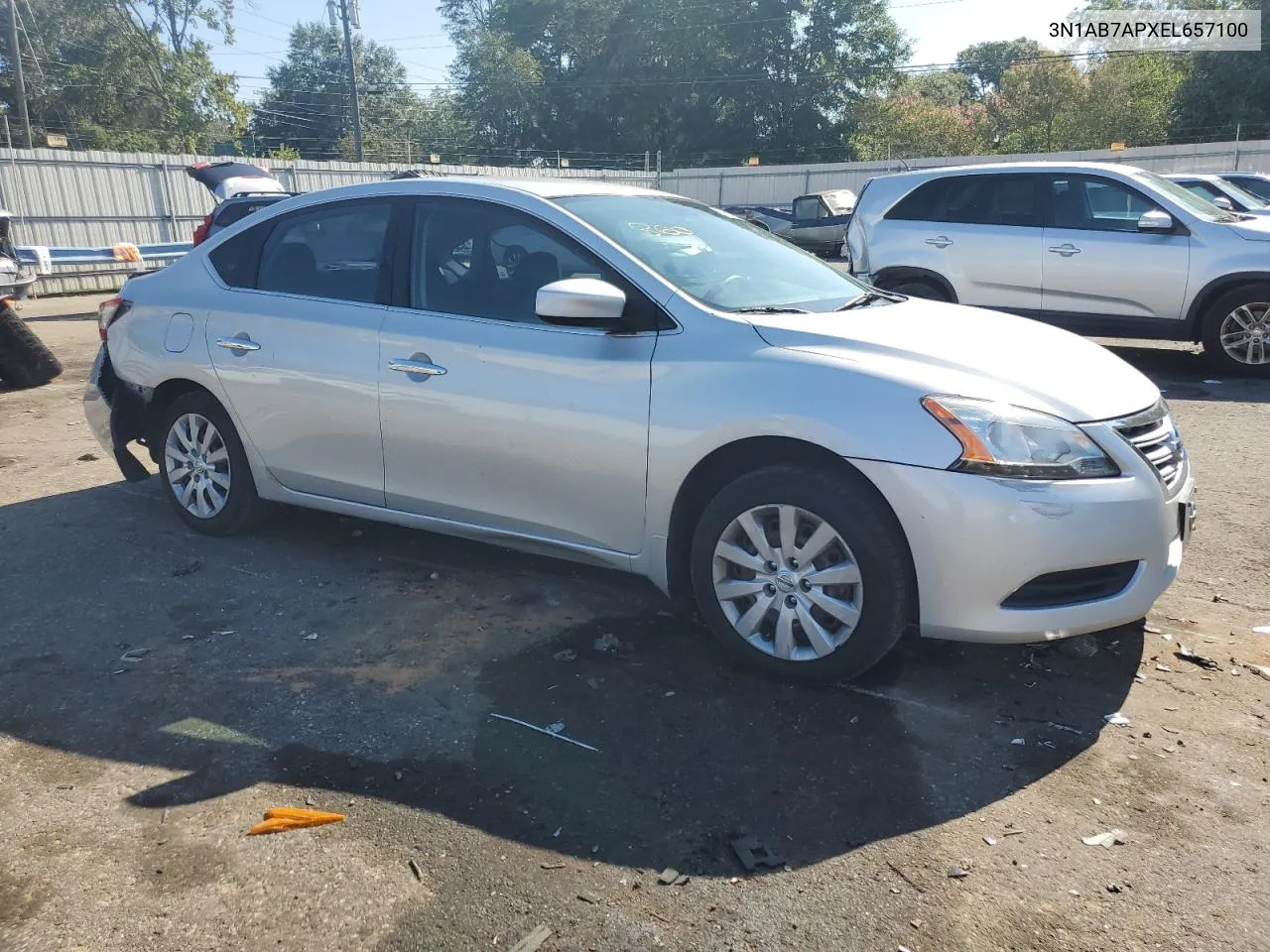 2014 Nissan Sentra S VIN: 3N1AB7APXEL657100 Lot: 68639214