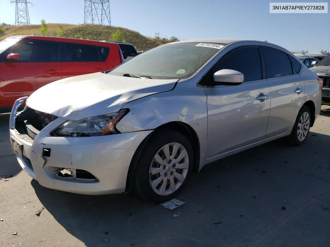 2014 Nissan Sentra S VIN: 3N1AB7AP9EY273828 Lot: 68702304