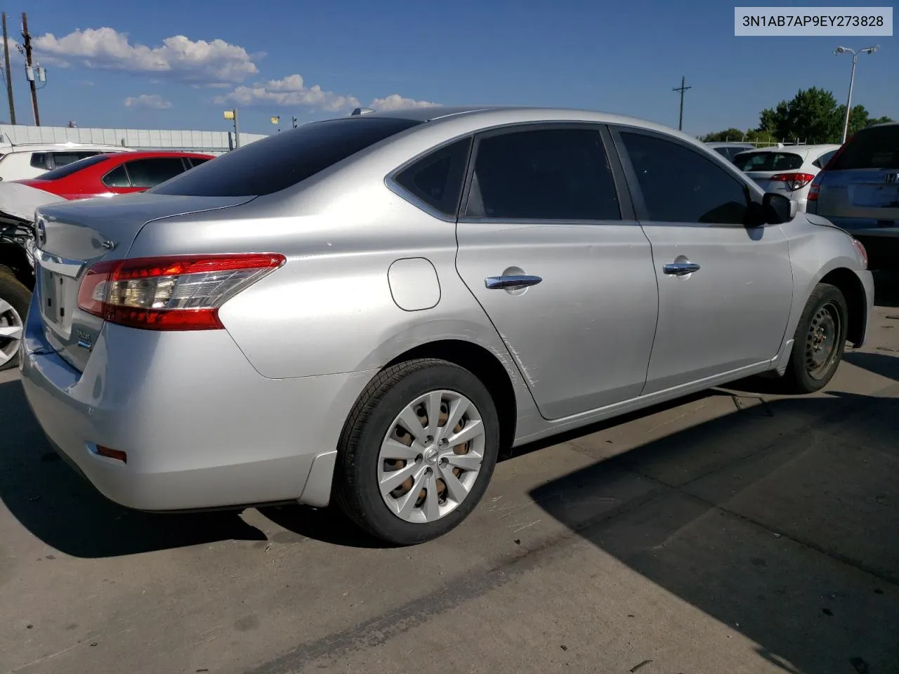 2014 Nissan Sentra S VIN: 3N1AB7AP9EY273828 Lot: 68702304