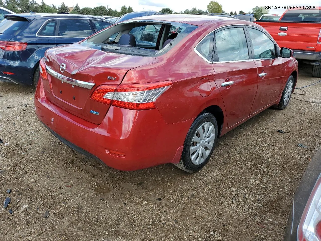 3N1AB7AP6EY307398 2014 Nissan Sentra S