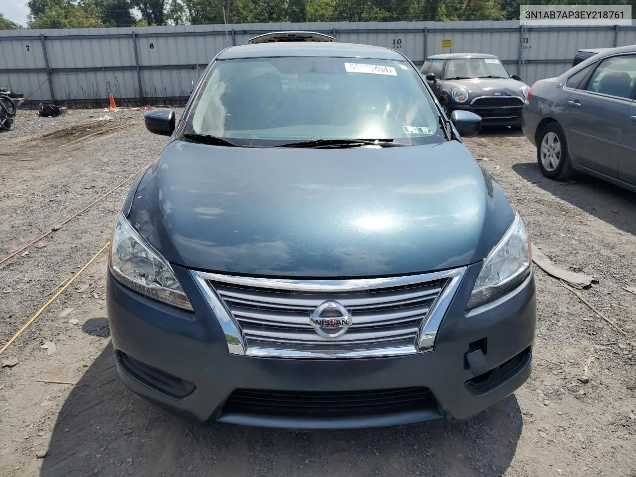 2014 Nissan Sentra S VIN: 3N1AB7AP3EY218761 Lot: 69085494