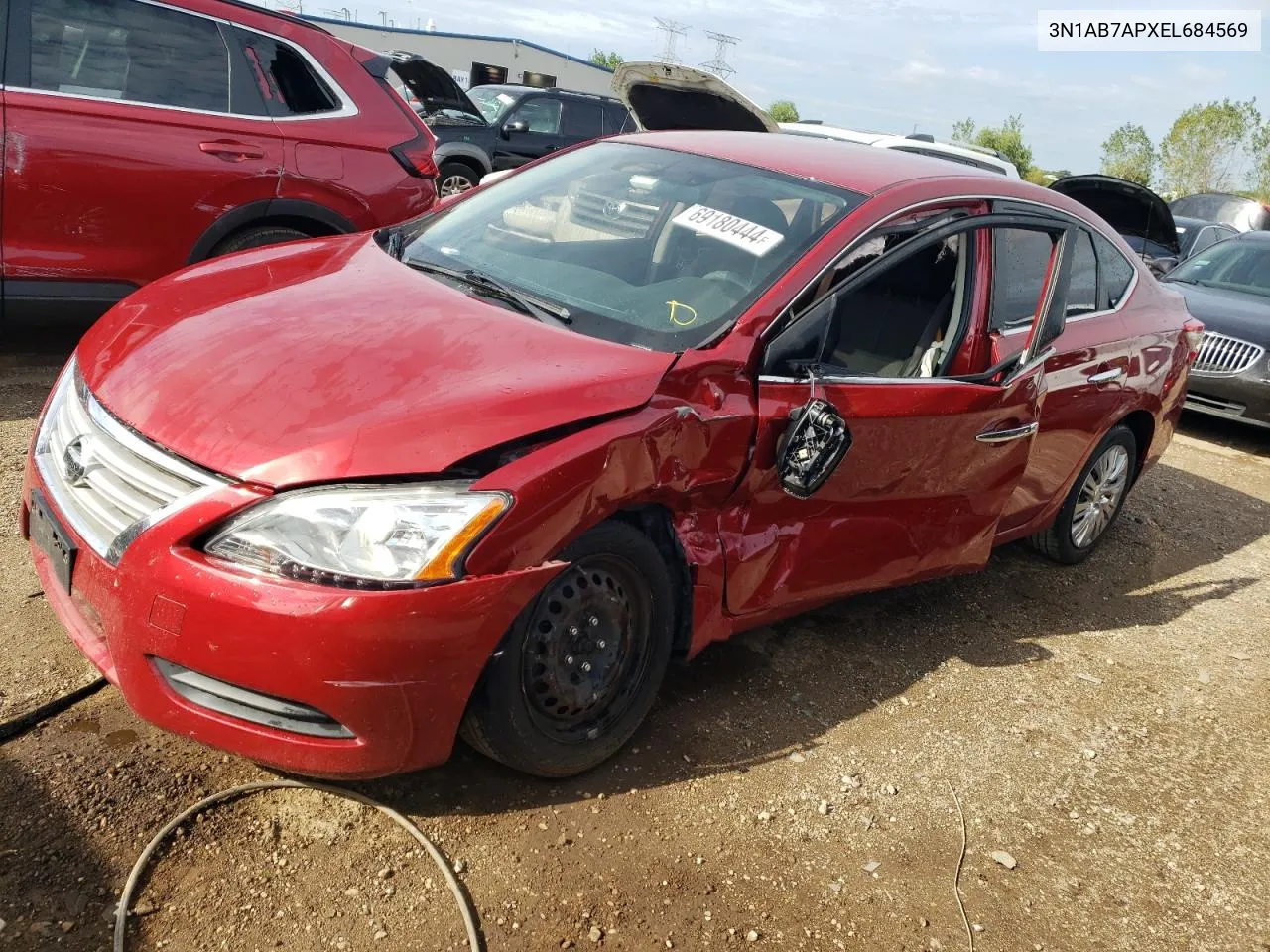 3N1AB7APXEL684569 2014 Nissan Sentra S