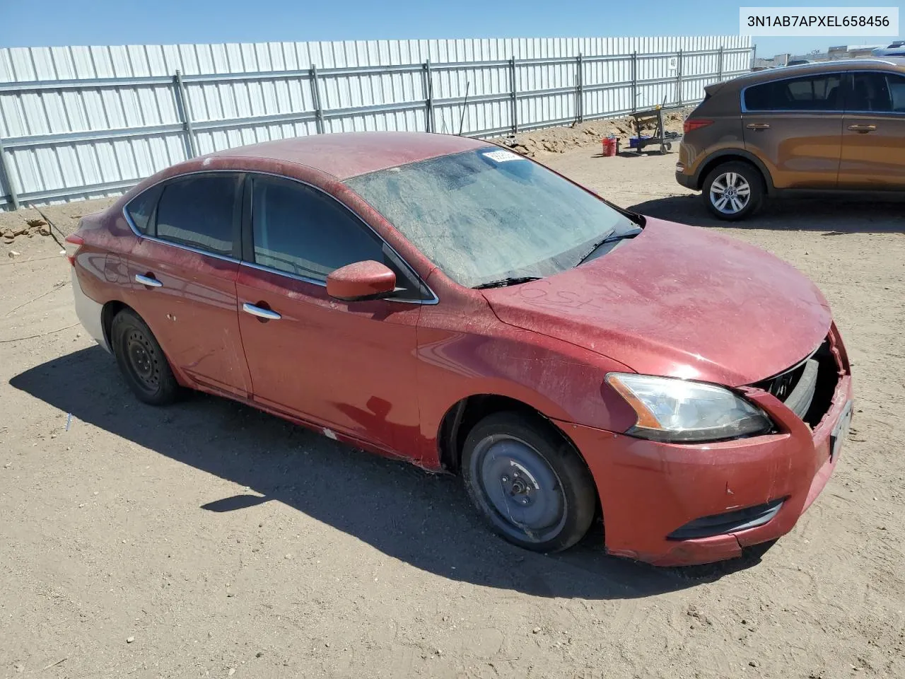 2014 Nissan Sentra S VIN: 3N1AB7APXEL658456 Lot: 69296364