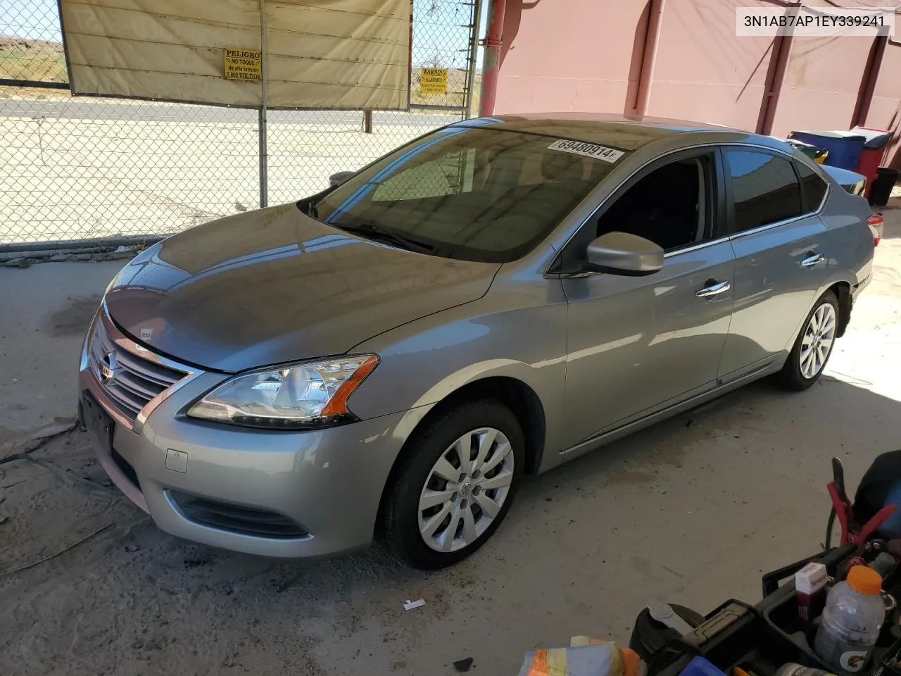 2014 Nissan Sentra S VIN: 3N1AB7AP1EY339241 Lot: 69480914