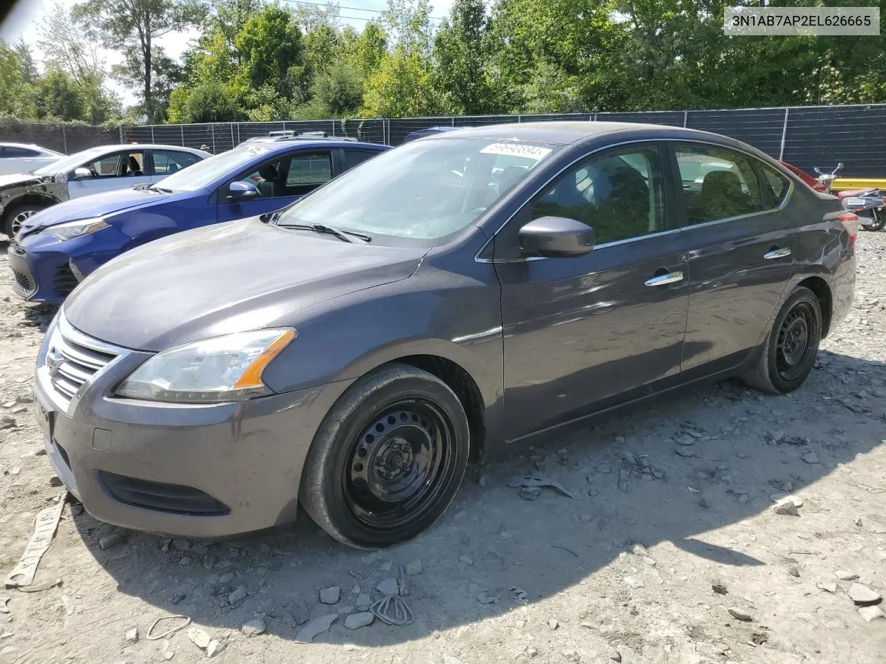 2014 Nissan Sentra S VIN: 3N1AB7AP2EL626665 Lot: 69690894