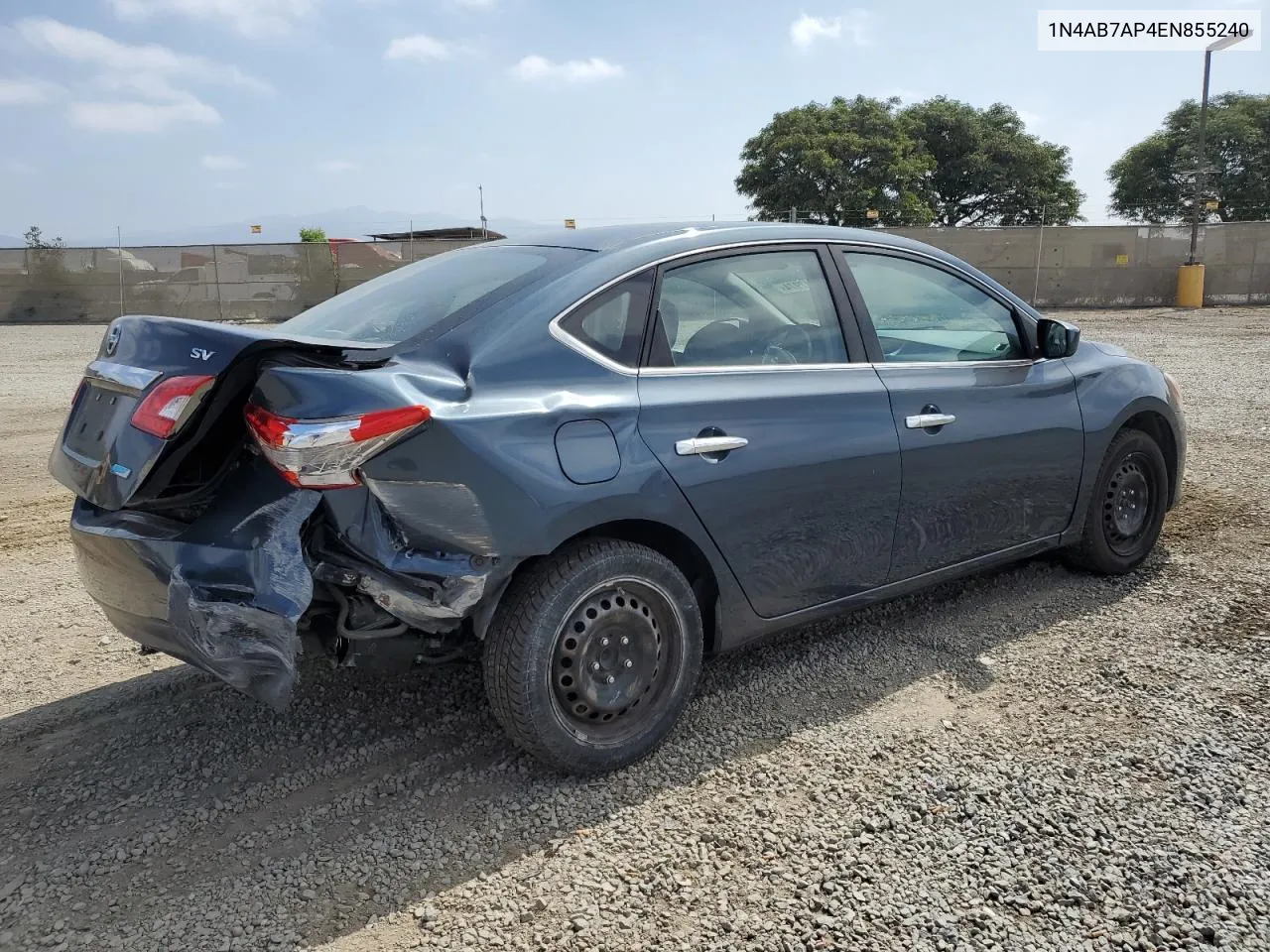 2014 Nissan Sentra S VIN: 1N4AB7AP4EN855240 Lot: 69712974