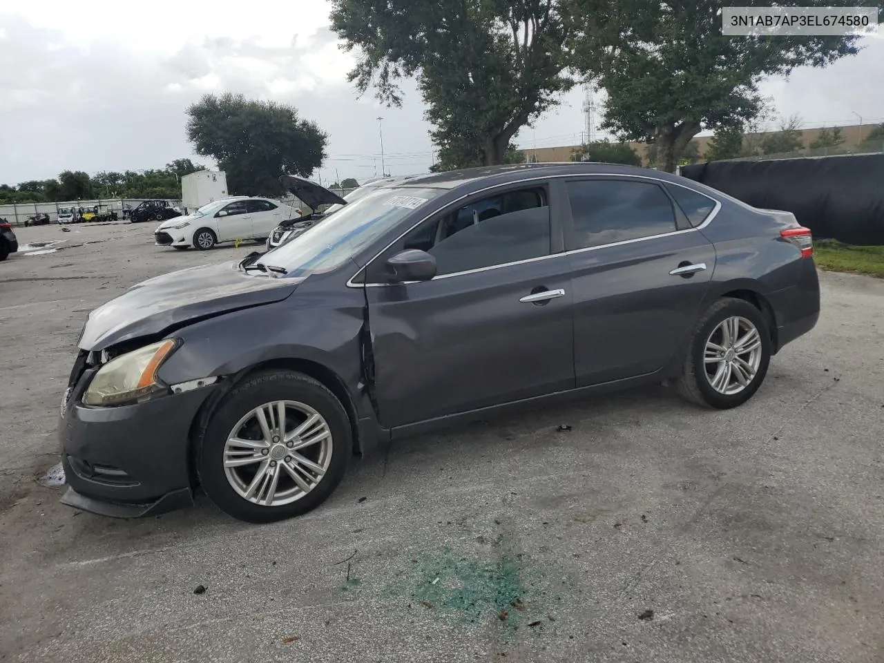 2014 Nissan Sentra S VIN: 3N1AB7AP3EL674580 Lot: 70140714